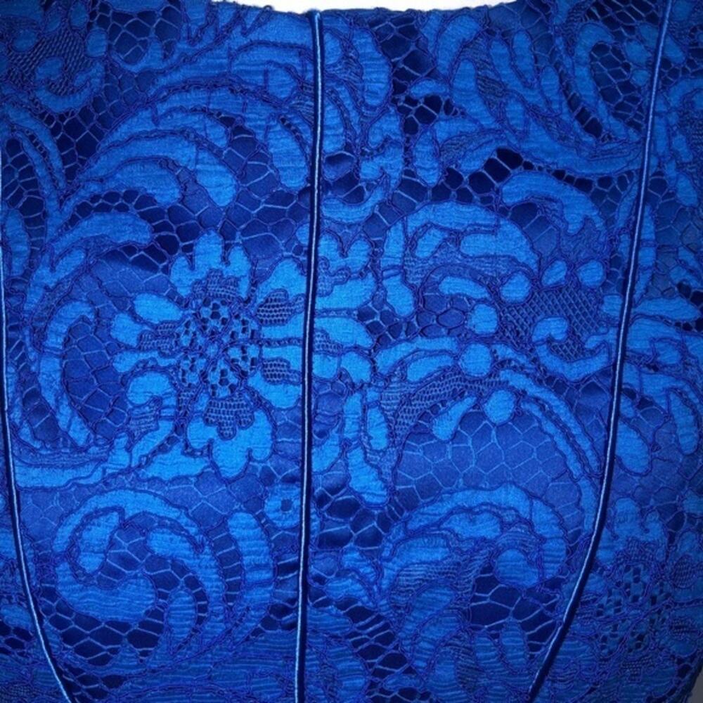 Adam Lippes Corded Lace Flare Dress Cobalt 8 NWT - Picture 13 of 14
